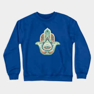 Hamsa Hand - Turquoise(December) Crewneck Sweatshirt